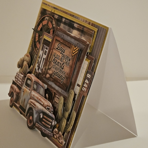 Rustic Truck Handmade Greeting Card - Picture 4 of 5